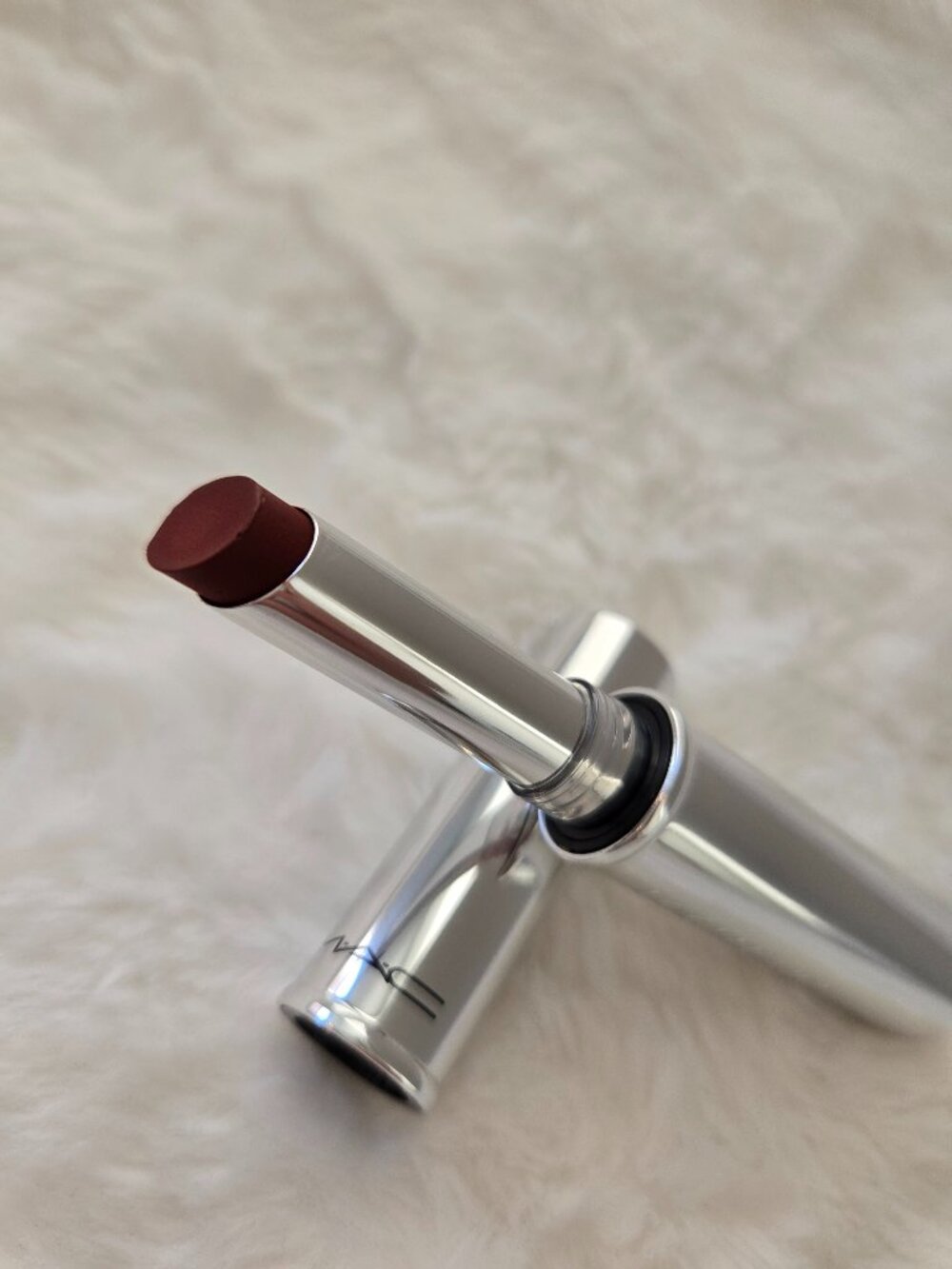 New MAC lipstick, Locked Kiss, dark red lipstick, matte lip